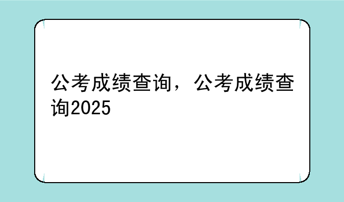 公考成绩查询，公考成绩查询2025